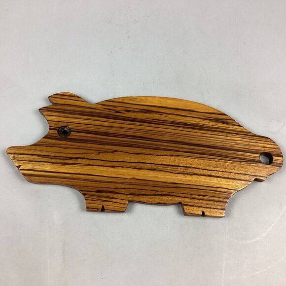 Vintage Wooden Pig Cutting Board - 16.25” - Picture 2 of 9